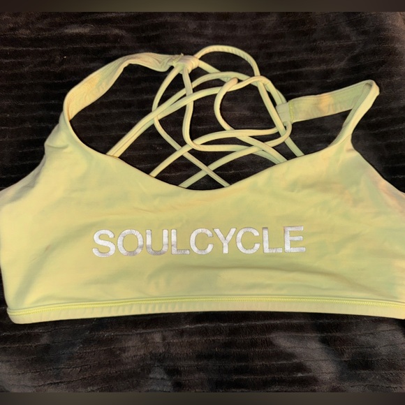 LULULEMON SoulCycle Free To Be Sports Bra - Neon Yellow - Picture 2 of 4